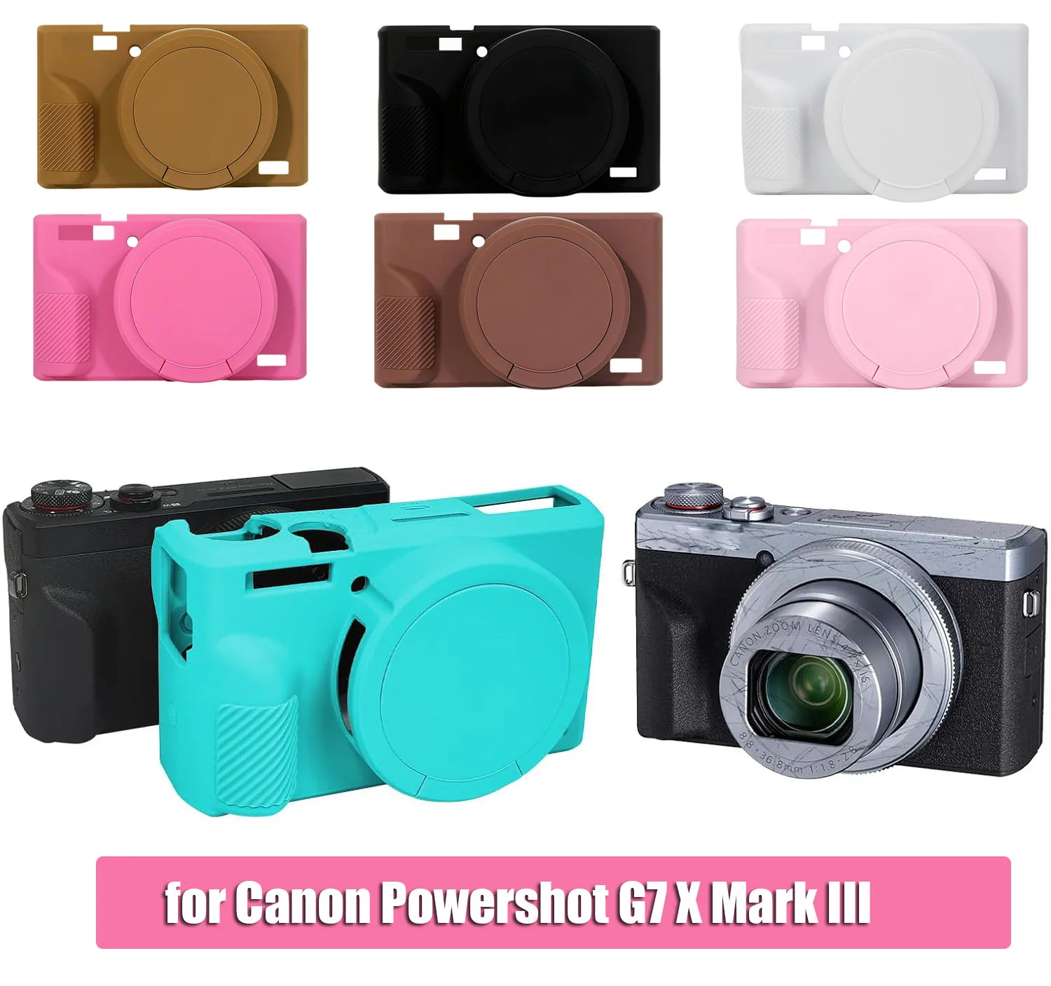 Case for Canon Powershot G7X Mark III Digital Camera Soft Silicone Protective Cover for Canon Powershot G7X Mark III DSLR Camera