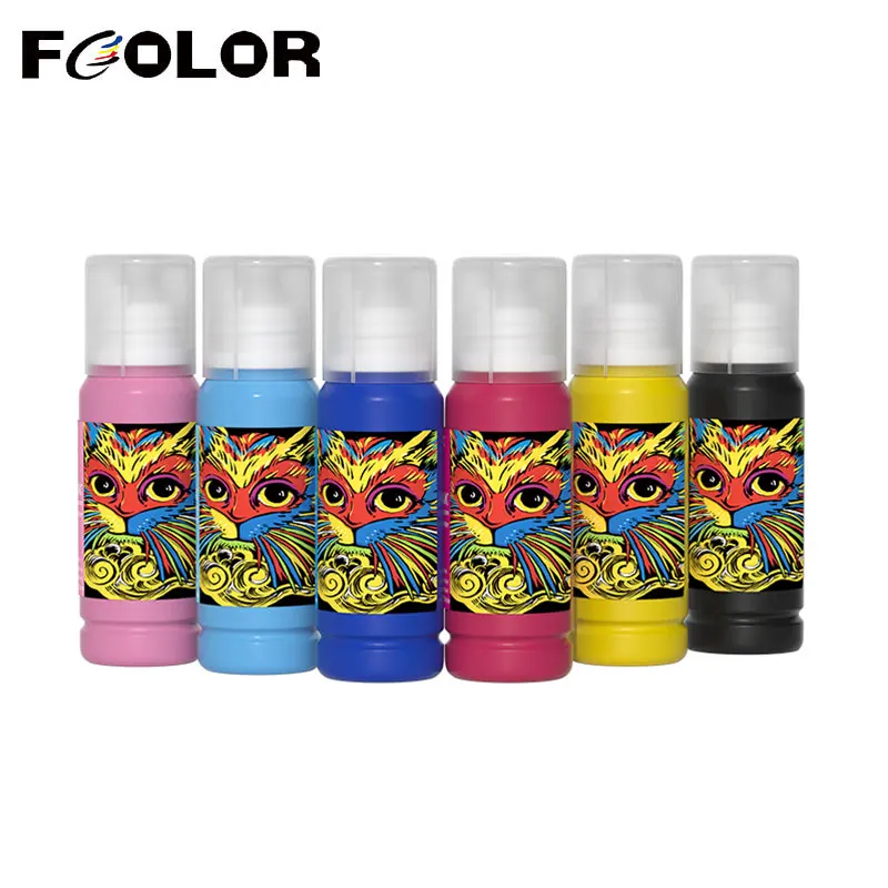 Fcolor 100ml*6 Sublimation Ink Heat Transfer Ink for Epson L8050 L8058 L18058 Sublimation Printer Phone Case T-shirt Transfer