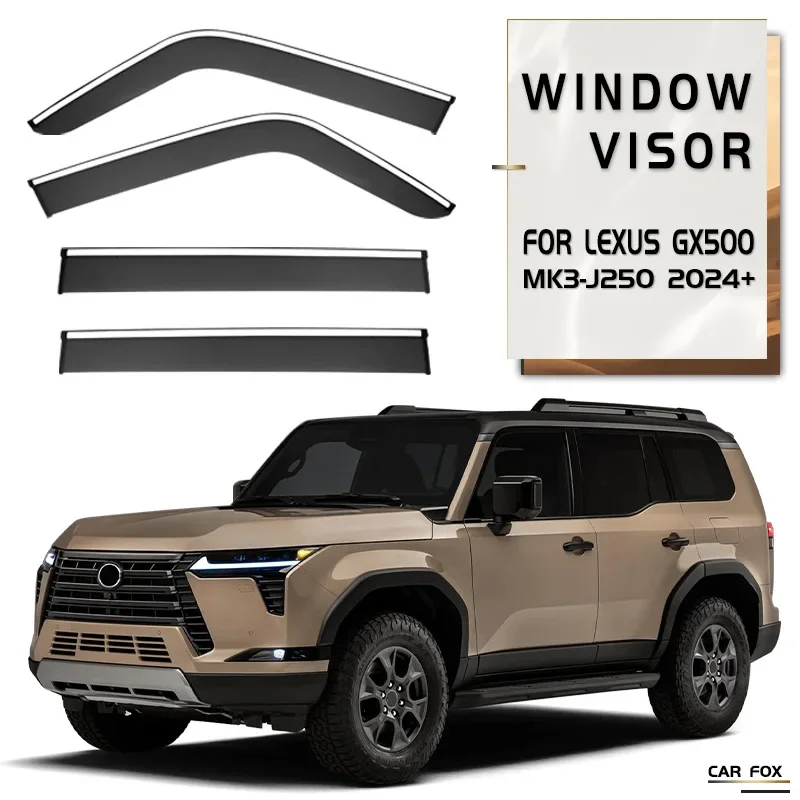 For Lexus GX GX470 GX460 GX400 GX500 GX500H Car Window Visor Awning Shelters Windshield Side Window Rain Sun Shade Accessories