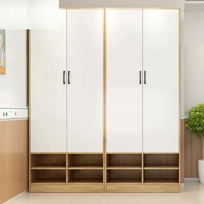 Modern Simple Wardrobe for Elderly Senior Friendly Large Storage Cabinet Double Door Bedroom Closet Easy Access Nursing Home