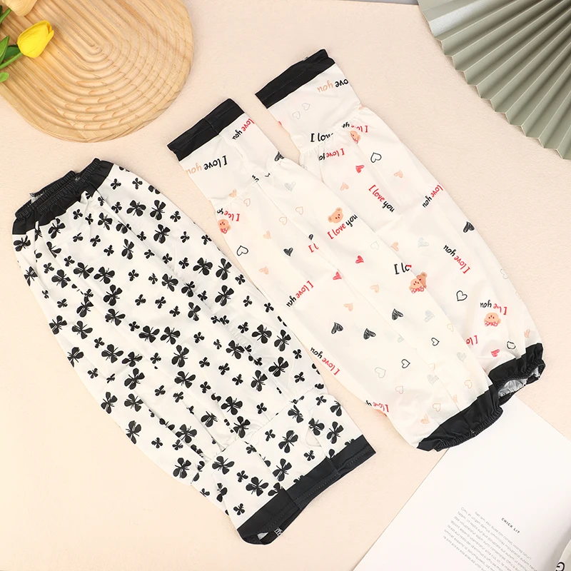 Sun Protection Cuffs Floral Sunscreen Sleeves Ice Silk Arm Covers Driving UV Protection Arm Sleeves Running Anti-sunburn Sleeve