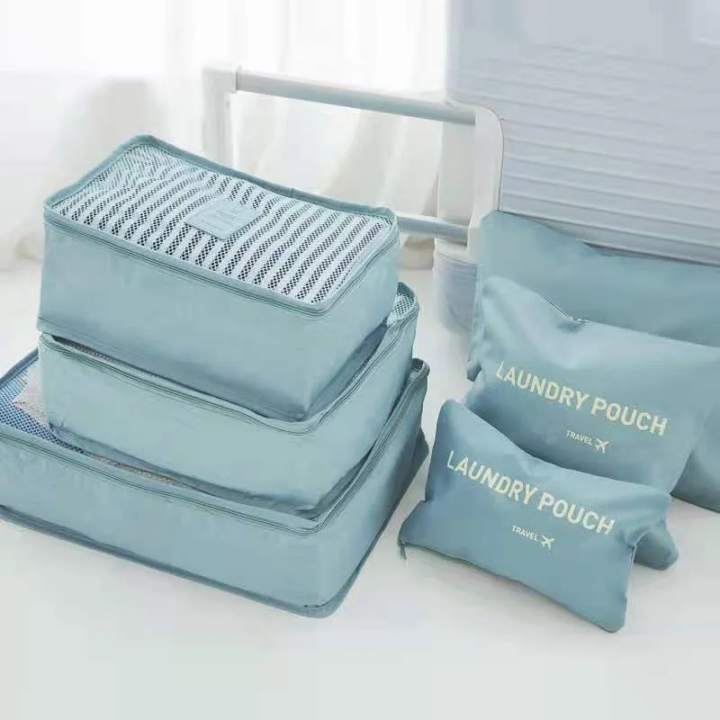 

Travel Clothes Storage Bag Travel Portable Clothing Underwear Sub-Packaging And Sorting Six Piece Set Storage Bag Luggage Sortin