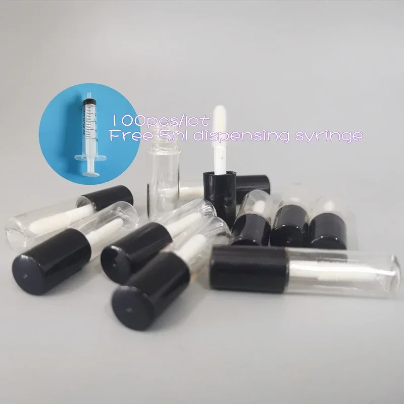 1.2ML Empty Lip Gloss Tubes Rose Portable Plastic Elegant Liquid Lipstick Container Round Mini Lipgloss Sample Bottle Wholesale