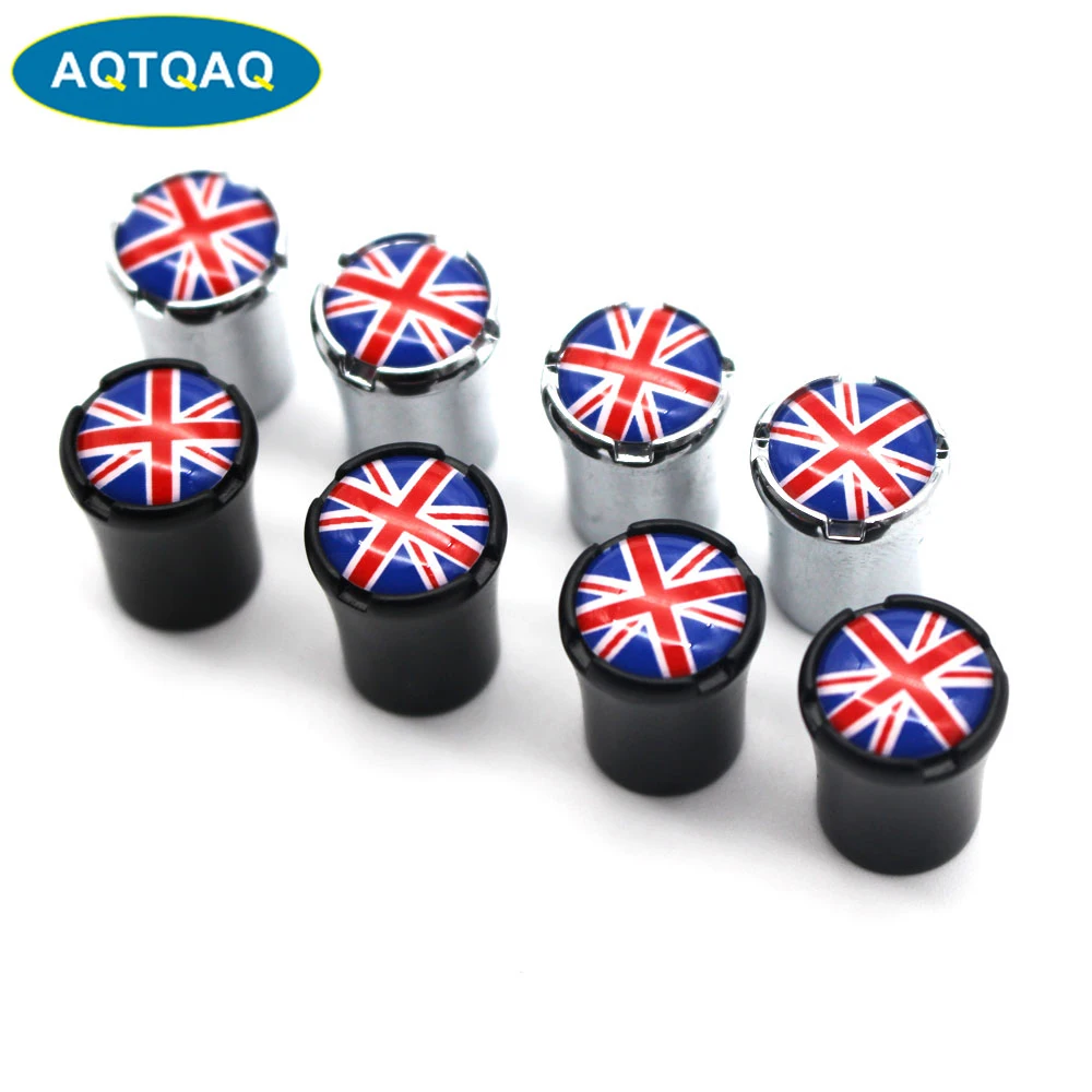 

4 Pcs/Set Zinc Alloy England National Flag Tire Valve Stem Cap Tire Wheel Stem Air Valve Caps for Auto Cars