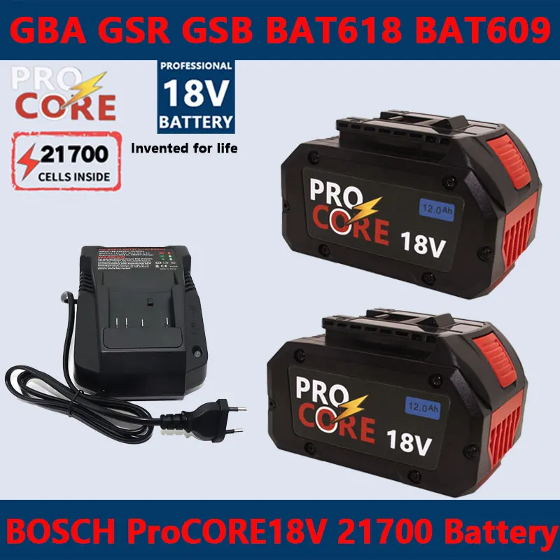 

CORE18V 10000mAh ProCORE Replacement Battery for Bosch 18V Professional System Cordless Tools BAT609 BAT618 GBA18V80 21700 Cell