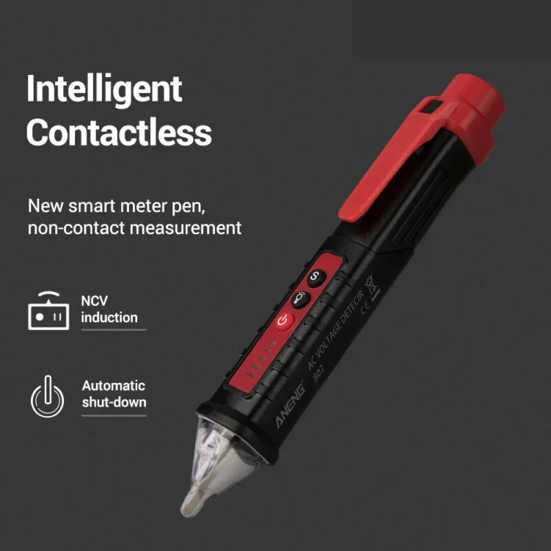 12-1000V Sensitivity Electrical Tester Pen Non-Contact AC Voltage Detector Tensioner Voltage Pen 50-60Hz Automatic Shut-down