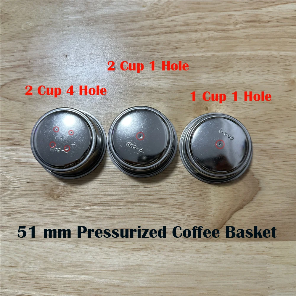 51MM/54MM/58MM Stainless Steel Coffee Filter Basket Replacement Coffee Portafilter Espresso Tools Barista Accessories