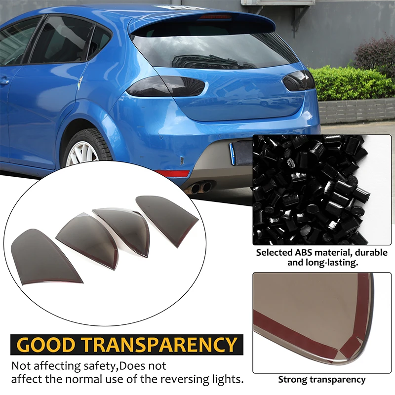 

4piece set ABS black For Seat leon 2008-2012 car tail light signal light turn signal protective case decoration accessories