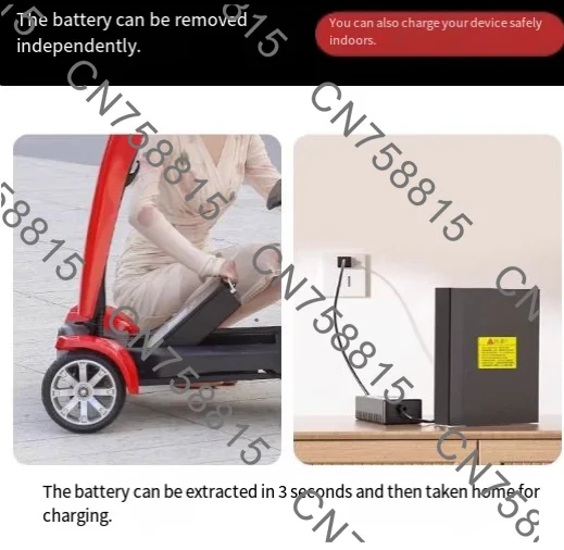 auto-folding, 15 mph 36 volts, electric scooter, city bike，The elderly/disabled 4 wheels