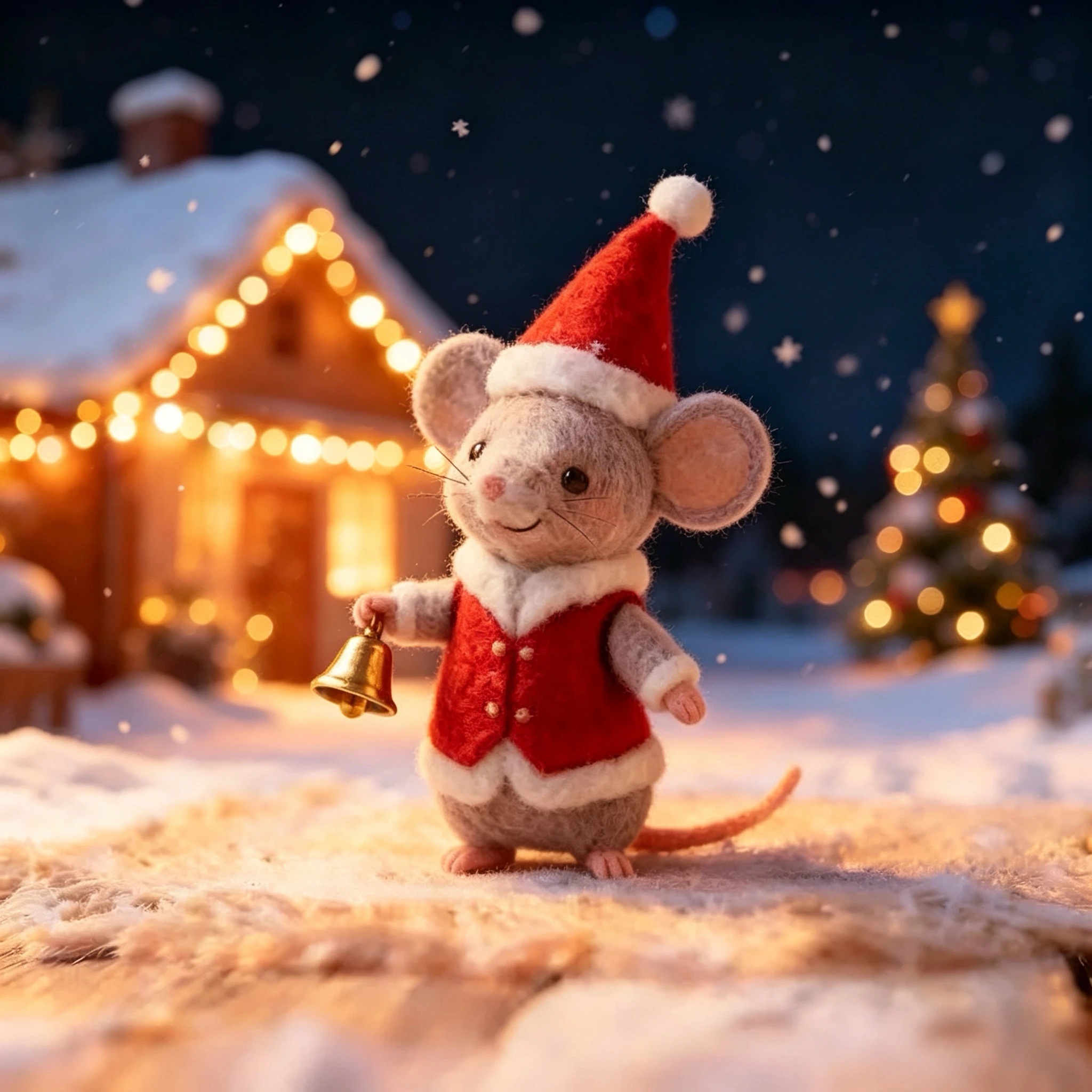 Figura de fieltro hecha a mano para colocar en el escritorio, mini muñeco de Papá Noel, un regalo navideño para amigos y familiares.