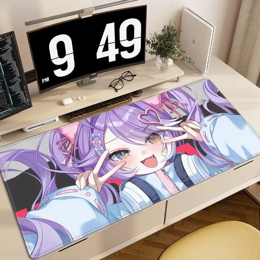 

Игровой коврик для мыши Kawaii Girl Tenko Shibuki, аниме-коврик для клавиатуры для киберспорта, нескользящий резиновый настольный коврик, HD-печать, студенческий коврик для мыши для ПК