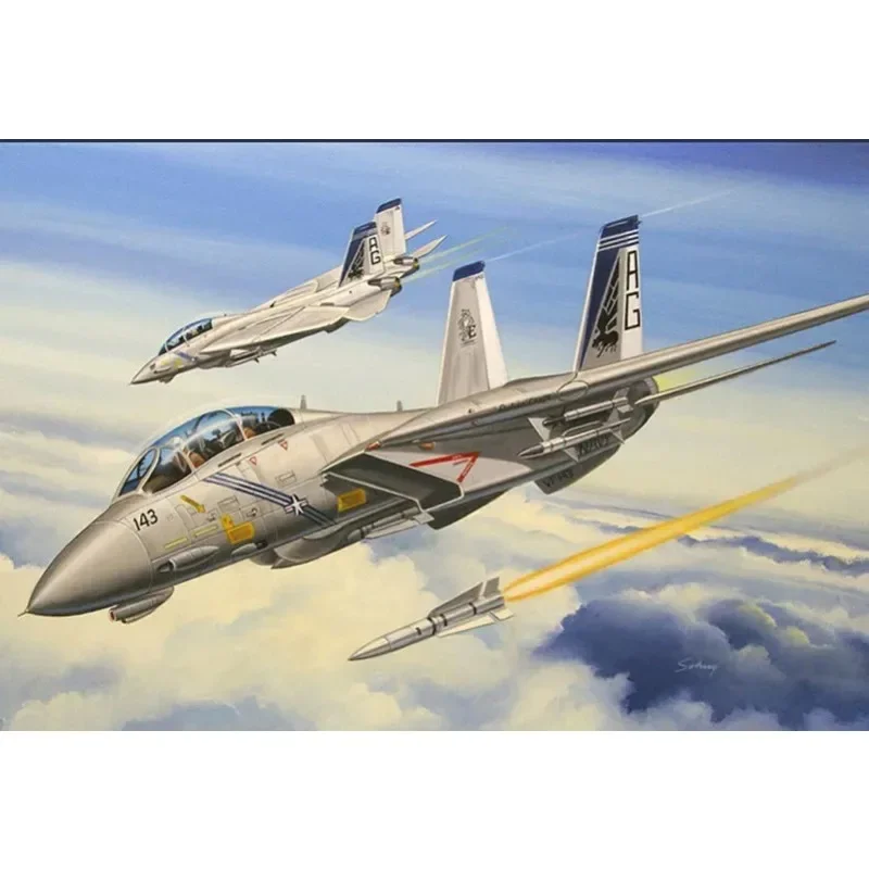 

Trumpeter 80277 1/72 Scale F-14B Tomcat Carrier Fighter Assembly Model Building Kits For Adults Hobby Plastic Toys DIY