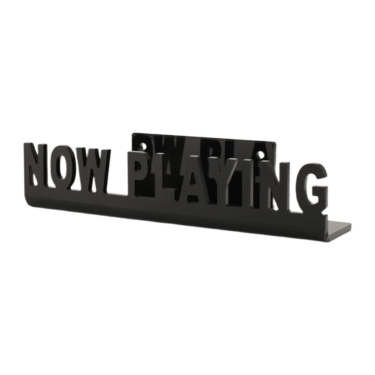 حامل عرض سجل أقراص مضغوطة مثبت على الحائط من BVBV يلعب الآن رف سجل فينيل أكريليك لتزيين المنزل باللون الأسود