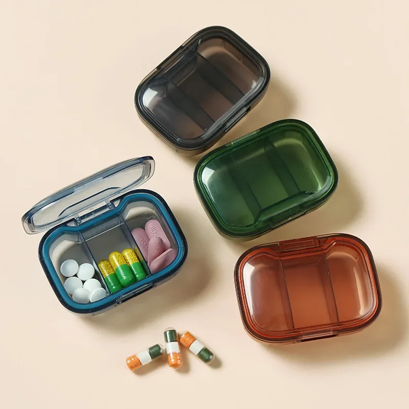 

Mini Medicine Pills Box Drug Storage Box Pills Dispenser Pill Organizer Tablet Pillbox Case Container Portable