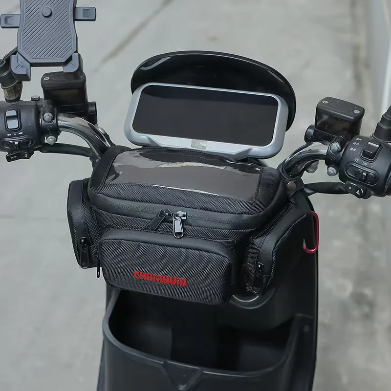Front Motorcycle Bag Touch Screen Waterproof Cycling Navigation Handlebar Storage Waist Bag