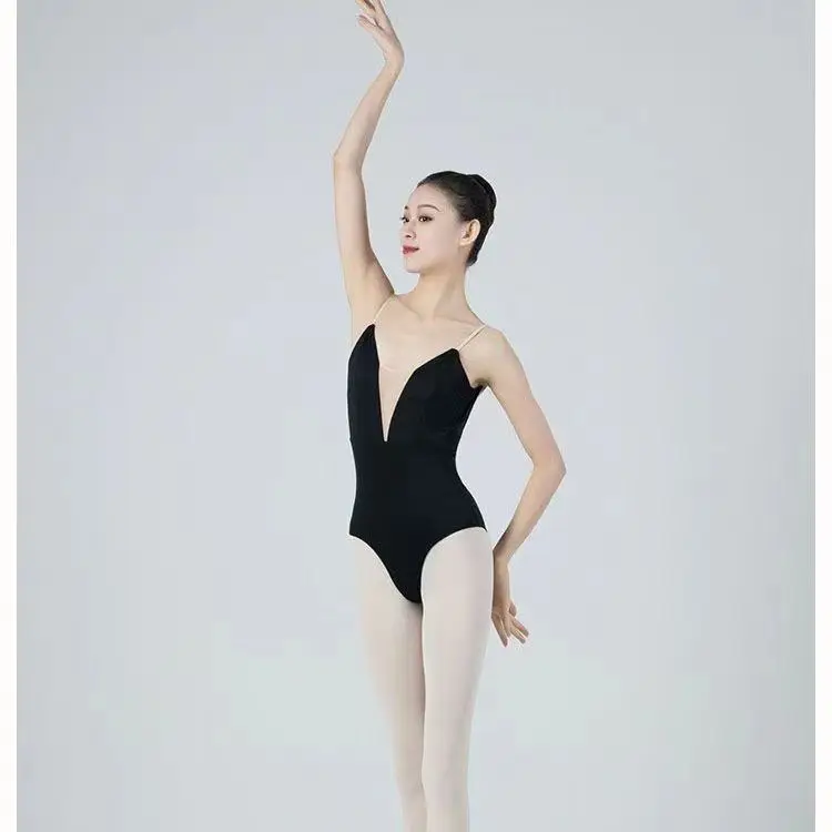 Body per balletto per le donne Yoga pratica Costume da ballo canotta ginnastica ritmica Costume da bagno body Adulto Ballerina