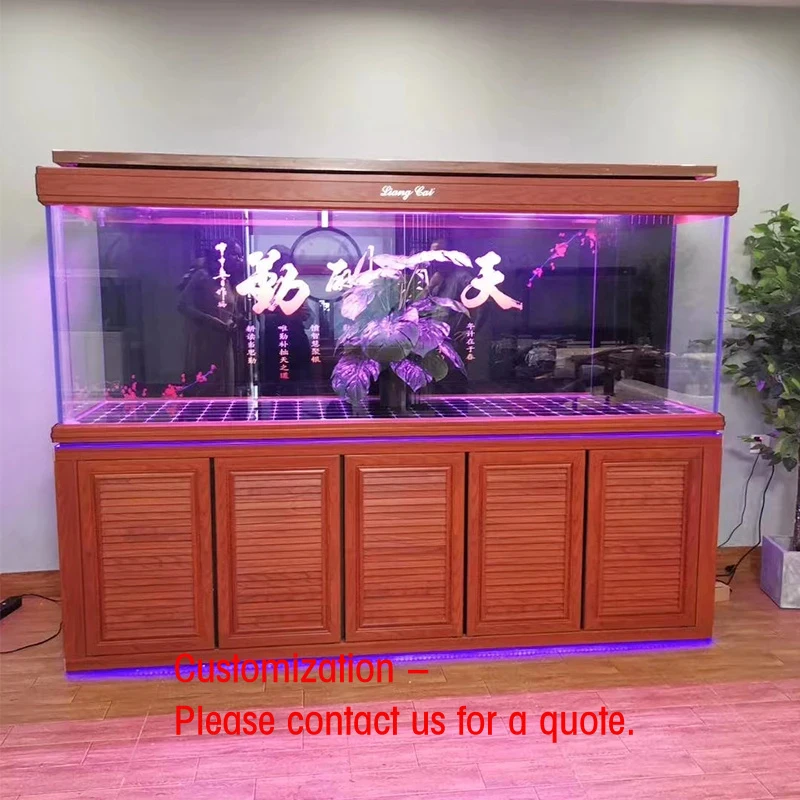 custom.Premium Customizable Modern Aquarium Fish Ultra White Glass Home Decoration Farming & Decoration Aquariums Fish