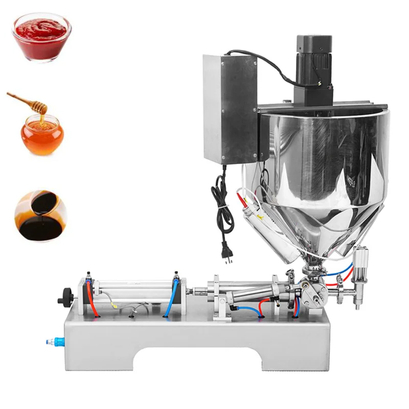 

220v/110v Piston Type Pneumatic Single-head Filling Machine Stainless Steel Heating And Stirring Type Filling Machine