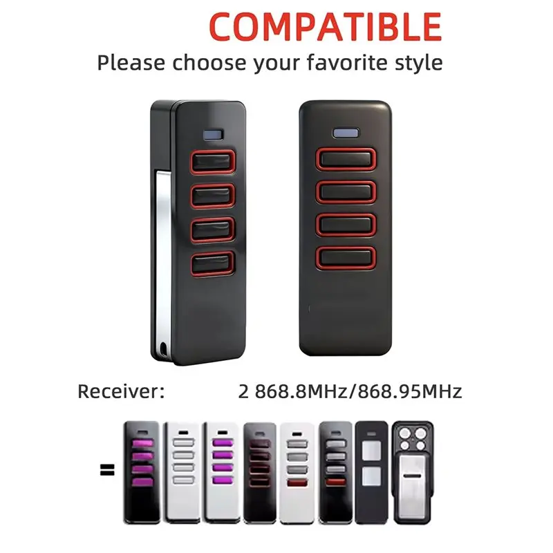 A42T-For SOMMER For Somloq2 868Mhz Gate Remote Control For Models 4018 4019 4018V000 4018V064 Garage Door Opener