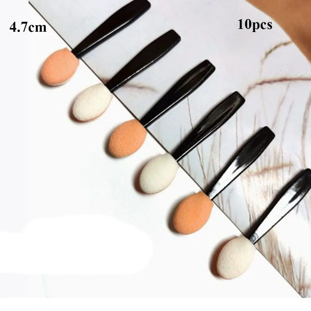 10 pz Doppio/Single Sided Ombretto Stick Pennello Portatile Multicolori Doppia Testa Spugna In Lattice Professionale Sbavature Pennello Per Unghie