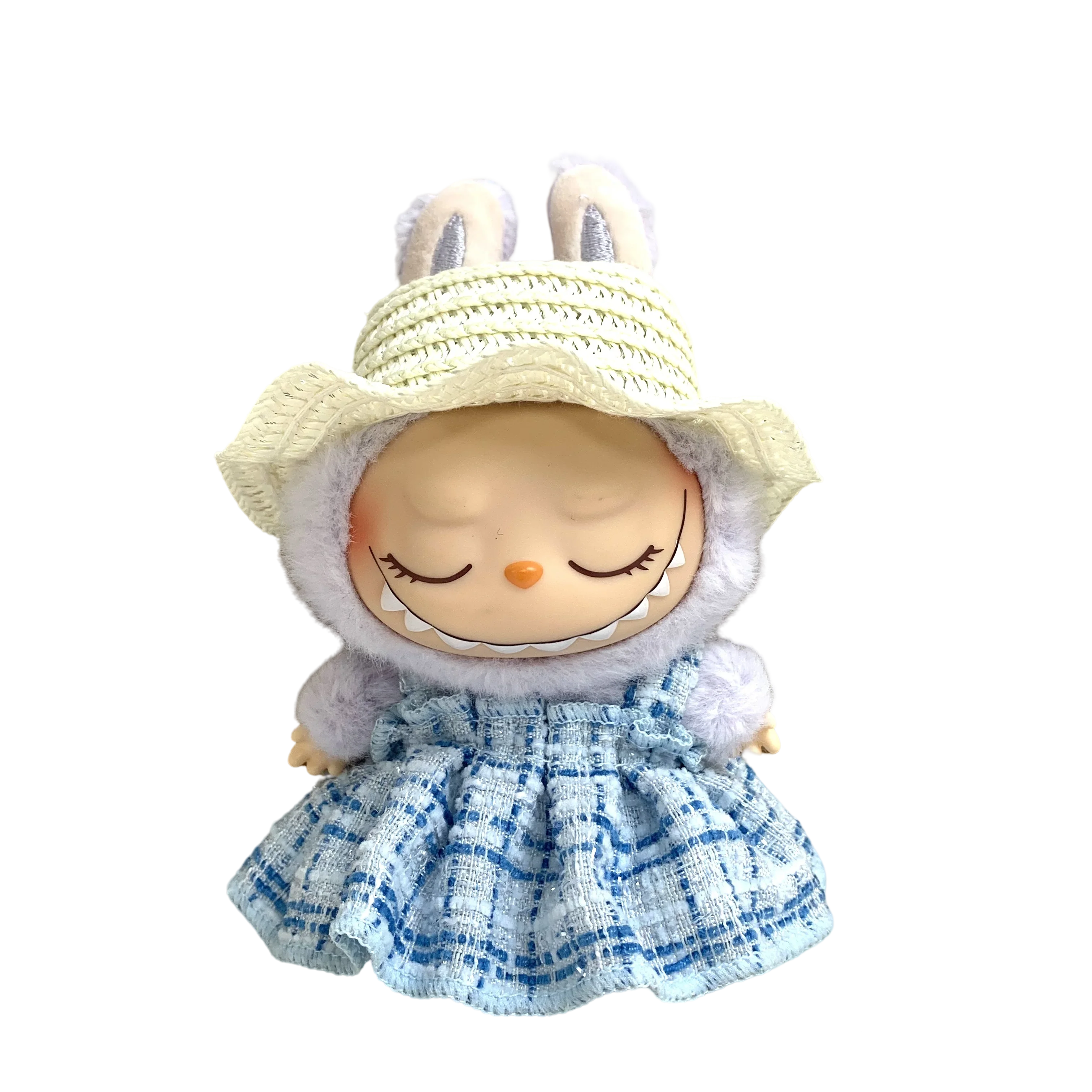 17 см плюшевая кукла Labubu, черное платье, костюм, аксессуары для Kpop Exo Idol, хлопковая одежда для кукол, наряд Labubu V1 V2