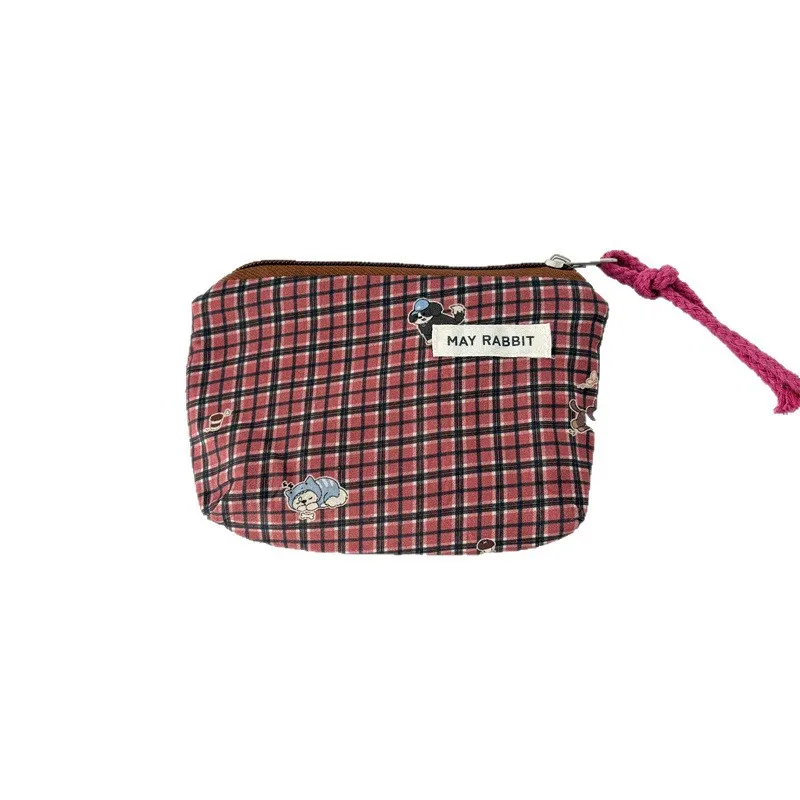 YIFAN  Wholesale 4 Bags /Set, Cotton Coin Purses Retro Women  Cosmetic Bag Toiletry Makeup Organizer Pouch Zipper for Girs