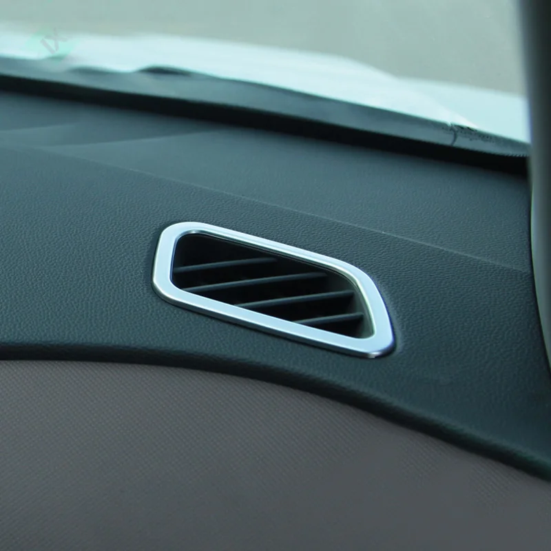 2pcs/Set for Hyundai Creta ix25 interior Accessories Car Dashboard Air conditioner Vent outlet Cover Trim Frame ABS Chrome