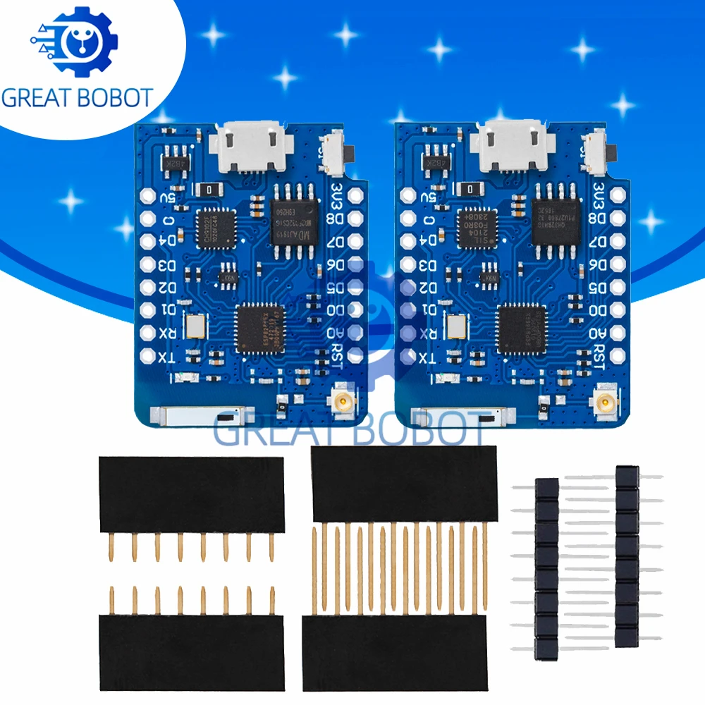 WEMOS D1 Mini Pro 4M 16M Bytes External Antenna Connector NodeMCU Based ESP8266 ESP-8266EX CP2104 WIFI Development Board Micro