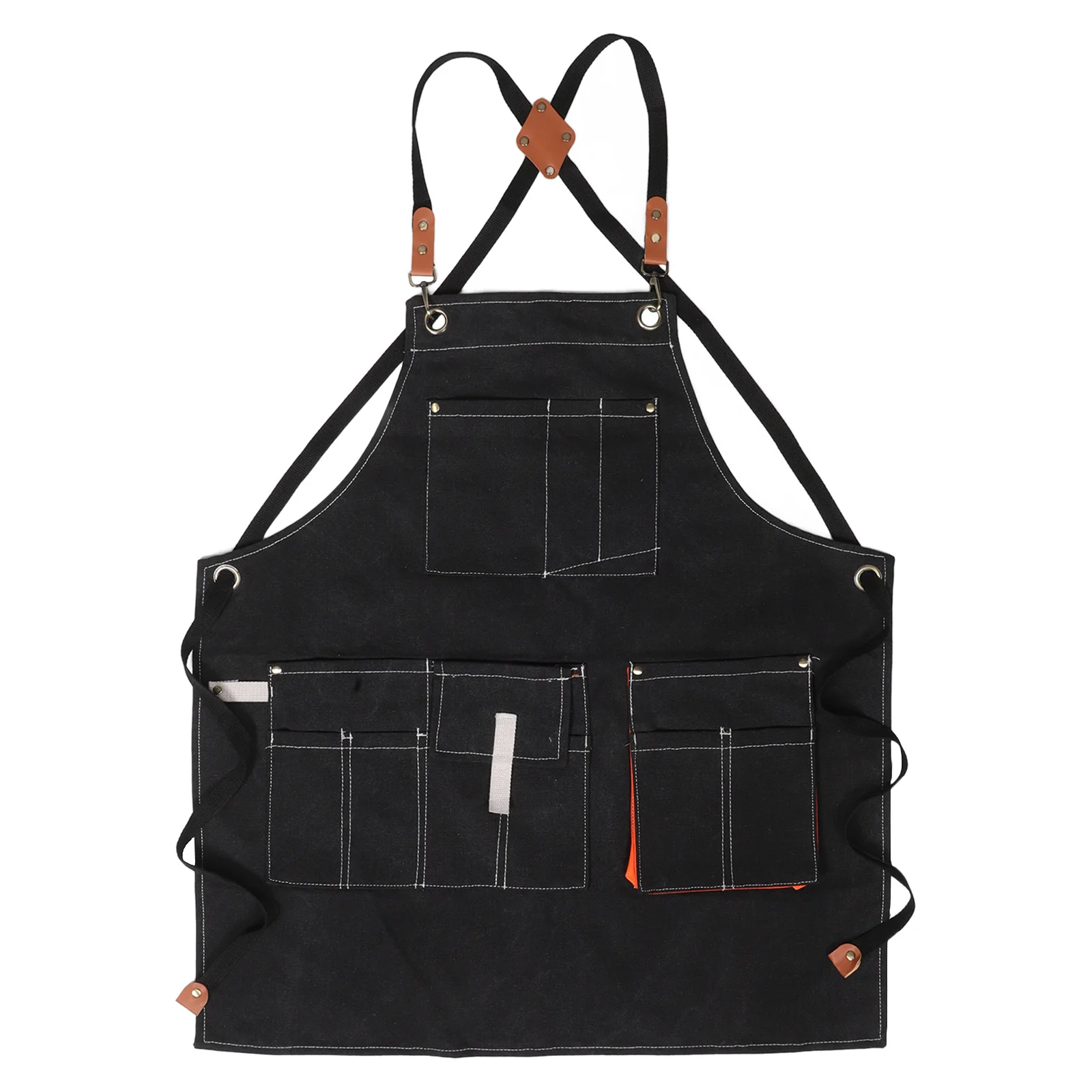 

Рабочий фартук шеф-повара, кухонный удобный кухонный фартук для мужчин и женщин, прочный полиэстер, хлопок, карманные фартуки для мужчин