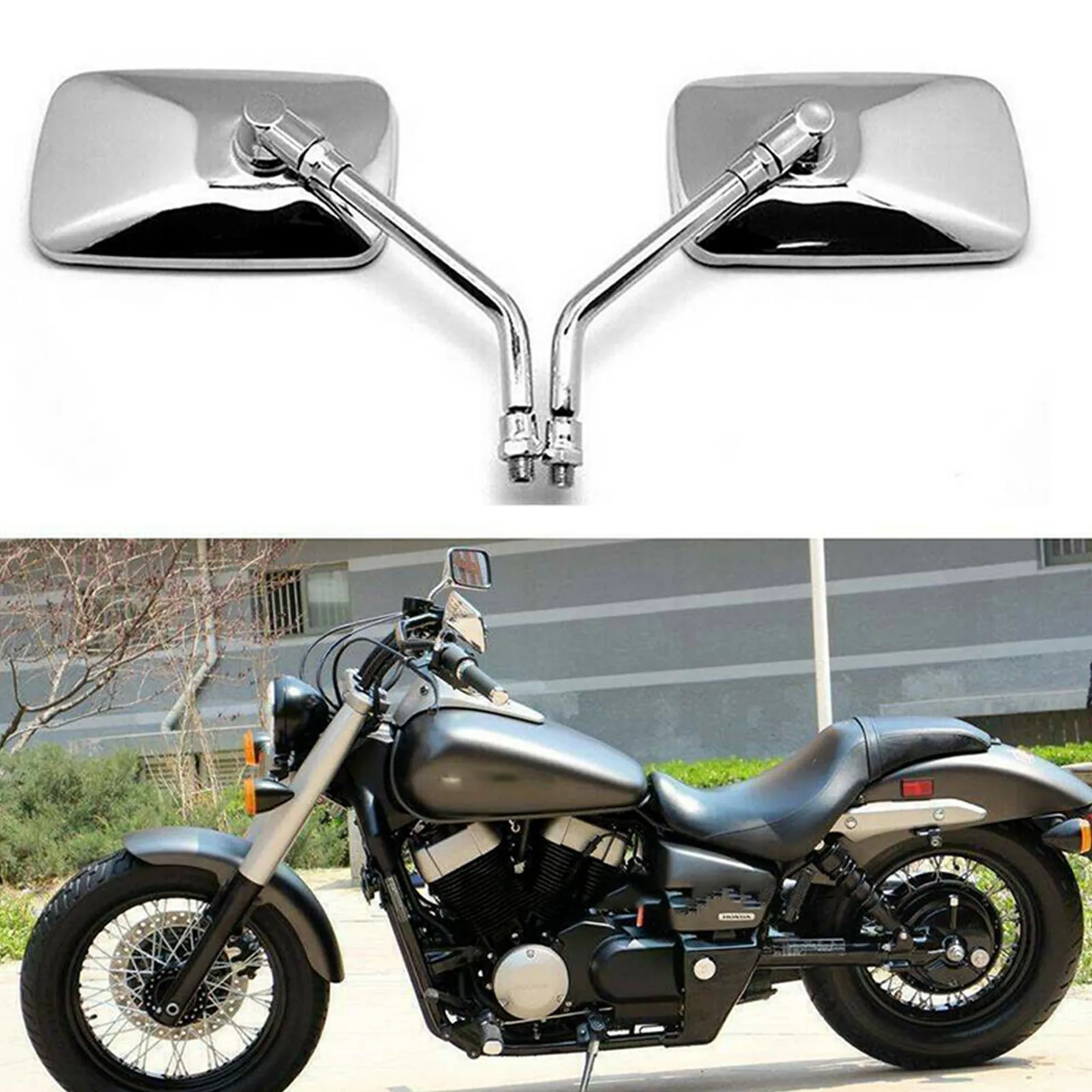 1 Paar 10 mm Motorrad-Seitenrückspiegel für Honda Motorrad Roller E-Bike