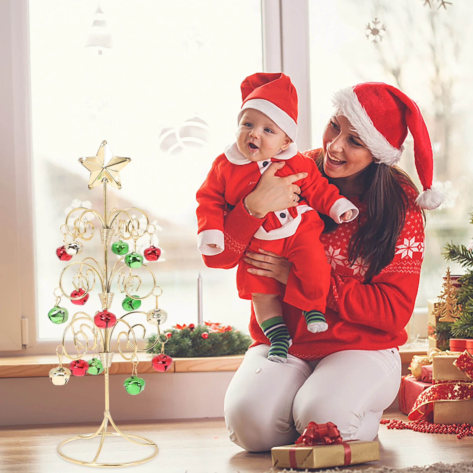 

Small Mini Iron Xmas Tree Ornament Desktop Christmas Tree Decor Tabletop Holiday Party Decoration Mini Christmas Trees