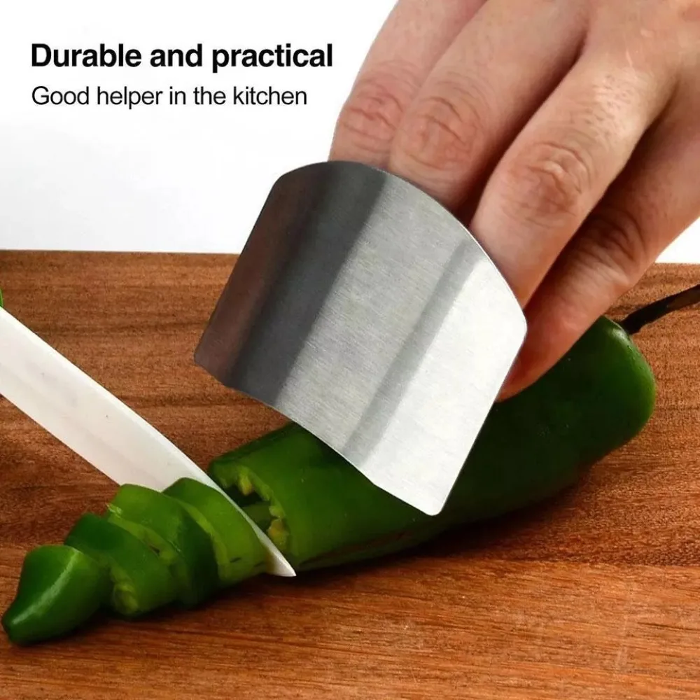 Fingers Protector Hand Stainless Steel Guard Knife Slice Chop Shields Vegetable Cut Finger Guard Kitchen Accessories
