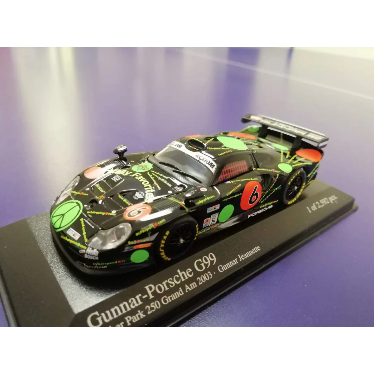 

Литая под давлением мини-Чана в масштабе 1:43, Porsche G99 2003, Гран-при 6, модель автомобиля из сплава, Коллекционная игрушка, подарок, сувенир, украшение для дисплея