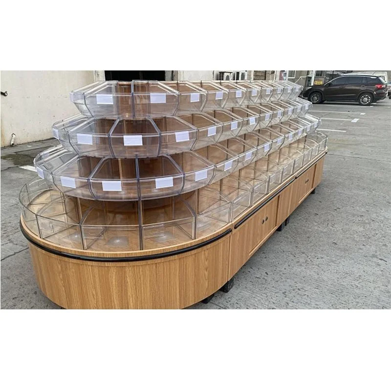 custom.Convenience Store Steel Wooden Shelf Candy,Dried Fruit,Loose Grain Food Shelf Food Shelf Supermarket Display ShelfConveni