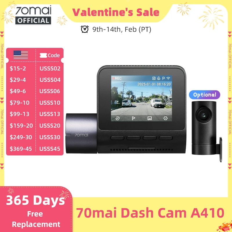 70Mai Dash Cam A410…