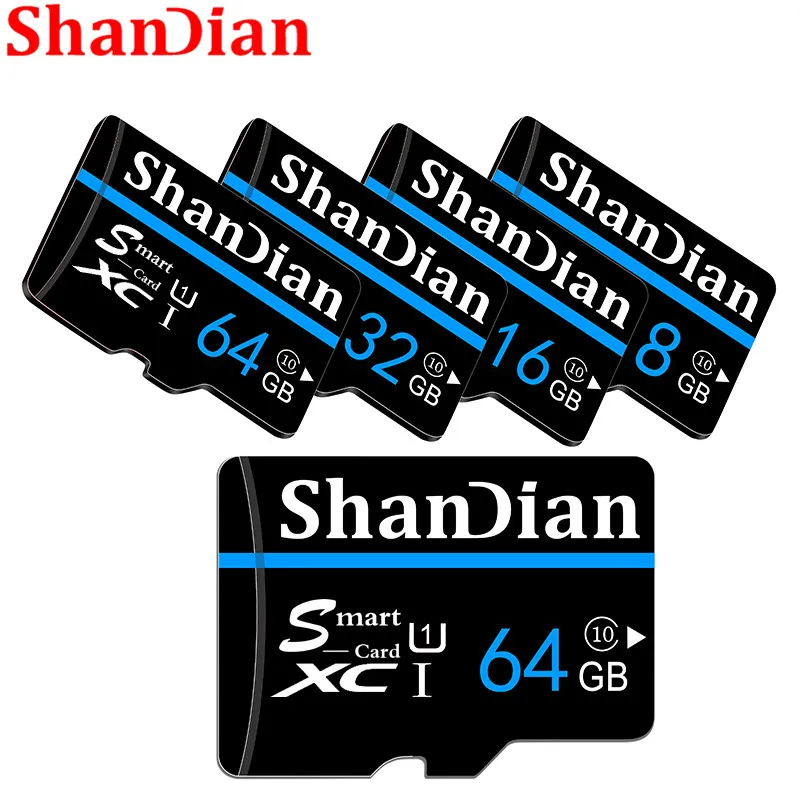 SHANDIAN 32GB Smast SD Card 16GB Class 6 Smastsd TF Card High Speed 8GB 4GB Memory Card for Phone Cameras Original Smastsd