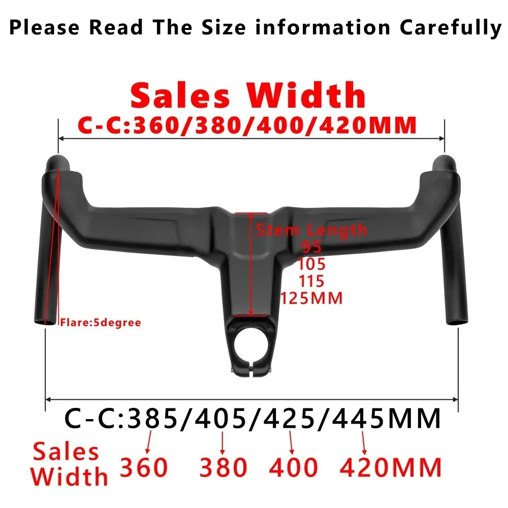 KOCEVLO K04 EVO Road AERO Carbon Integrierter Lenker 28,6/31,8 mm mit Abstandshaltern Radfahren Interne Kabel OD2 Road Lenker – Detail 3