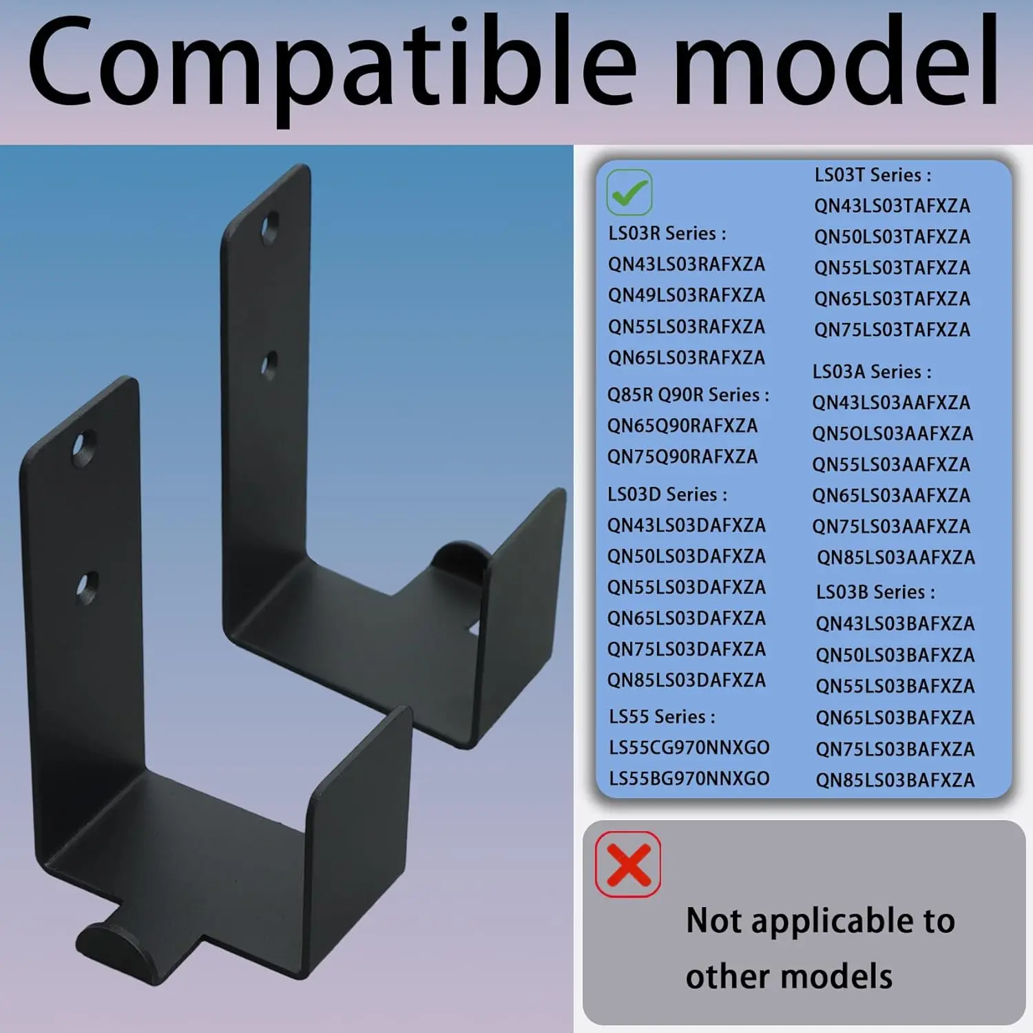 TV Frame One Connect Box Wall Mount Bracket for Samsung QLED 4K Smart TV LS03FAF(2025) Series Connect Box