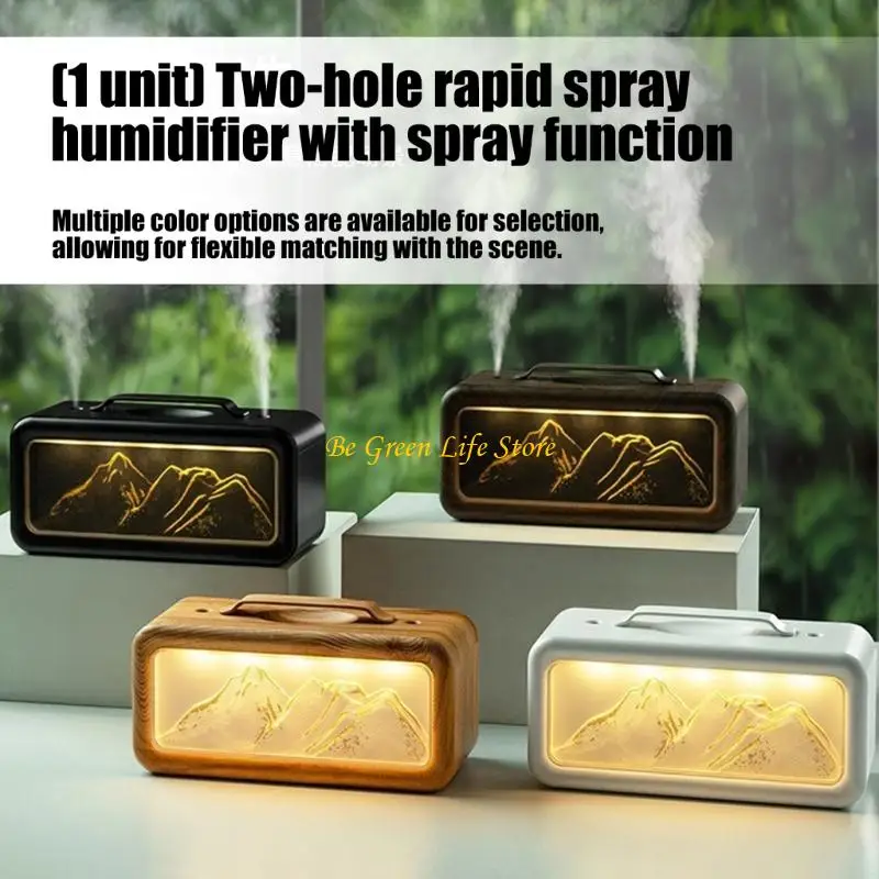 

M7DF 600ml Mechanical Humidifiers Quiet Large Sprays Humidifier Sprayer Atomizer Wall Plug Essential Large Capacity Household