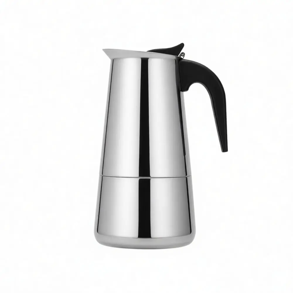 Stainless Steel Moka Pot Espresso Maker Manual Coffee Percolator Classic Brewing Pot For Daily Office Kitchen Use