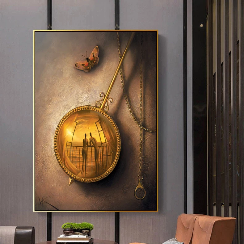 1PC frameless decorative art print,Vladimir Kush Exhibition Series Surrealism Abstract Landscape Canvas Painting Poster and Prin
