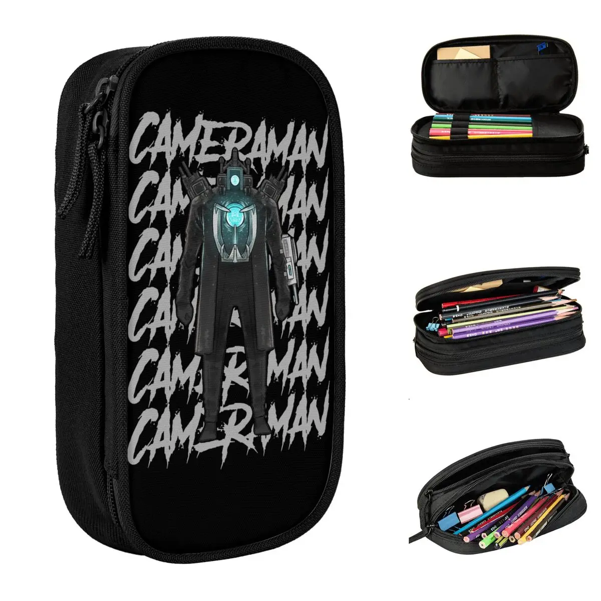 

Cameraman Skibidi Toilet Pencil Cases Game Pencil Box Pen Holder for Girls Boys Big Capacity Bag School Supplies Gift Stationery