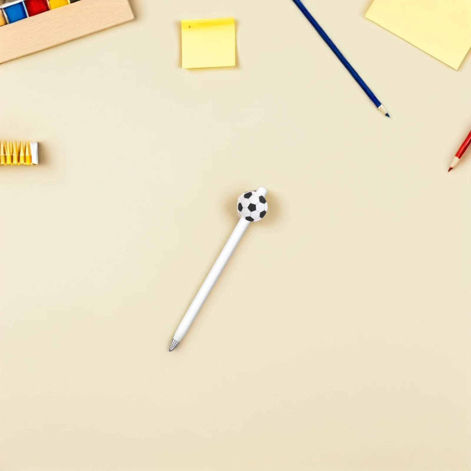 30pcs Soccer Soft Pvc Football Pen Clip For Stationery Back To School Supplies Classroom Rewards Notebook