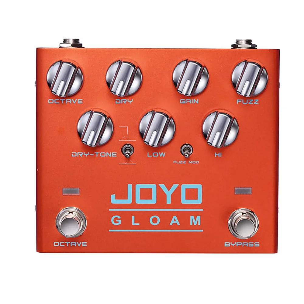 GLOAM Pedal de efecto de bajo Octave/Seco/Gain/Fuzz/Bajo/HI Pedal de efecto Bypass Fuzz Mod Control Bass Player