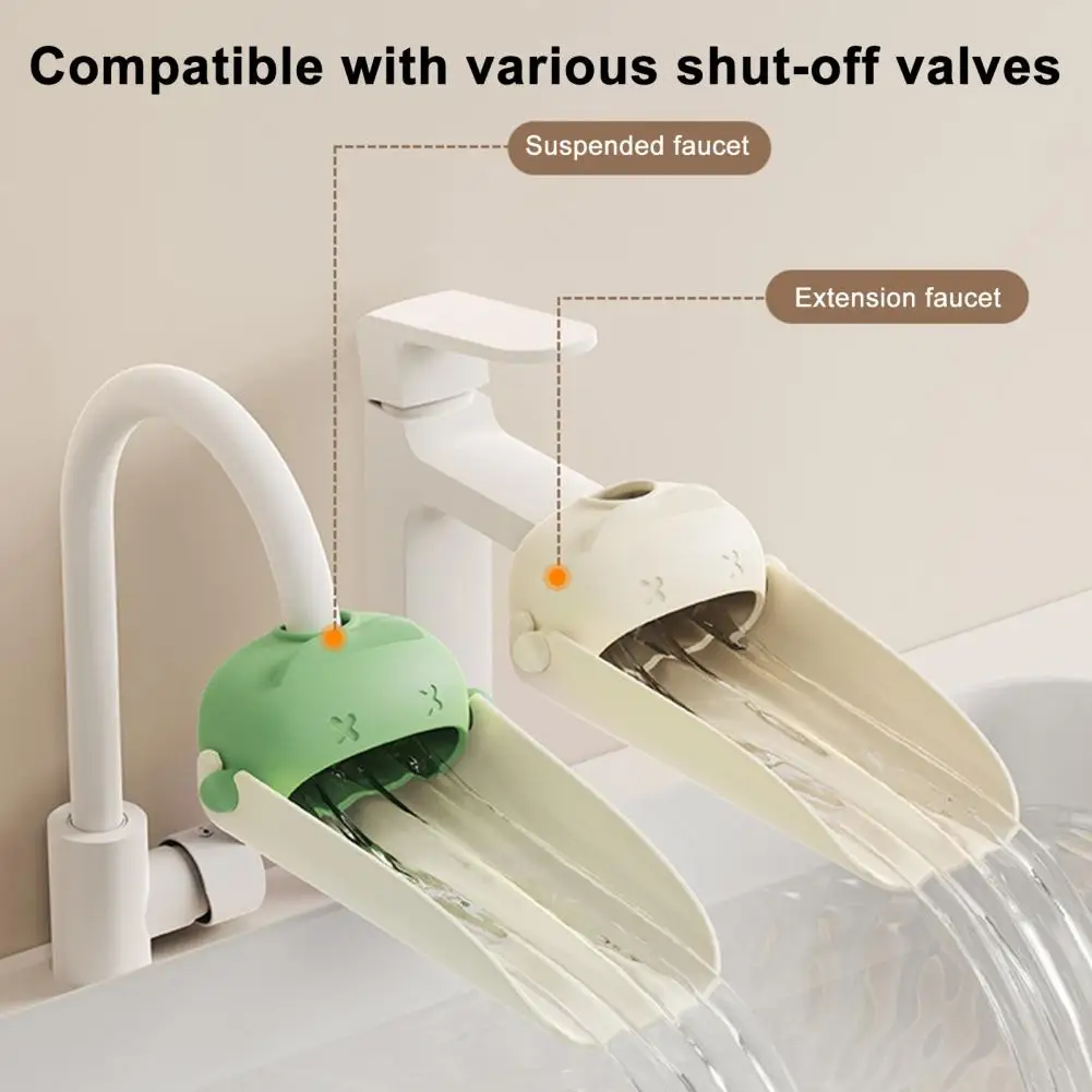 Faucet Attachment 2-pack Faucet Extender for Bathroom Sink Food-grade Silicone Splash-proof Waterfall Spout Toddler-friendly