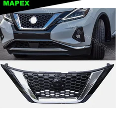 For 2019-2023 Nissan Murano Front Grille Grill Assembly Chrome+Black