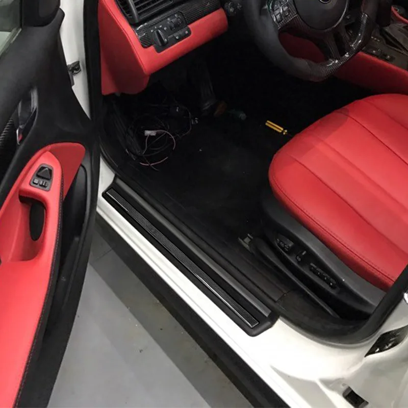 For 98-99 BMW 3 Series E46 Car Interior Modification Carbon Fiber Door Sill Strip Decorative Stickers