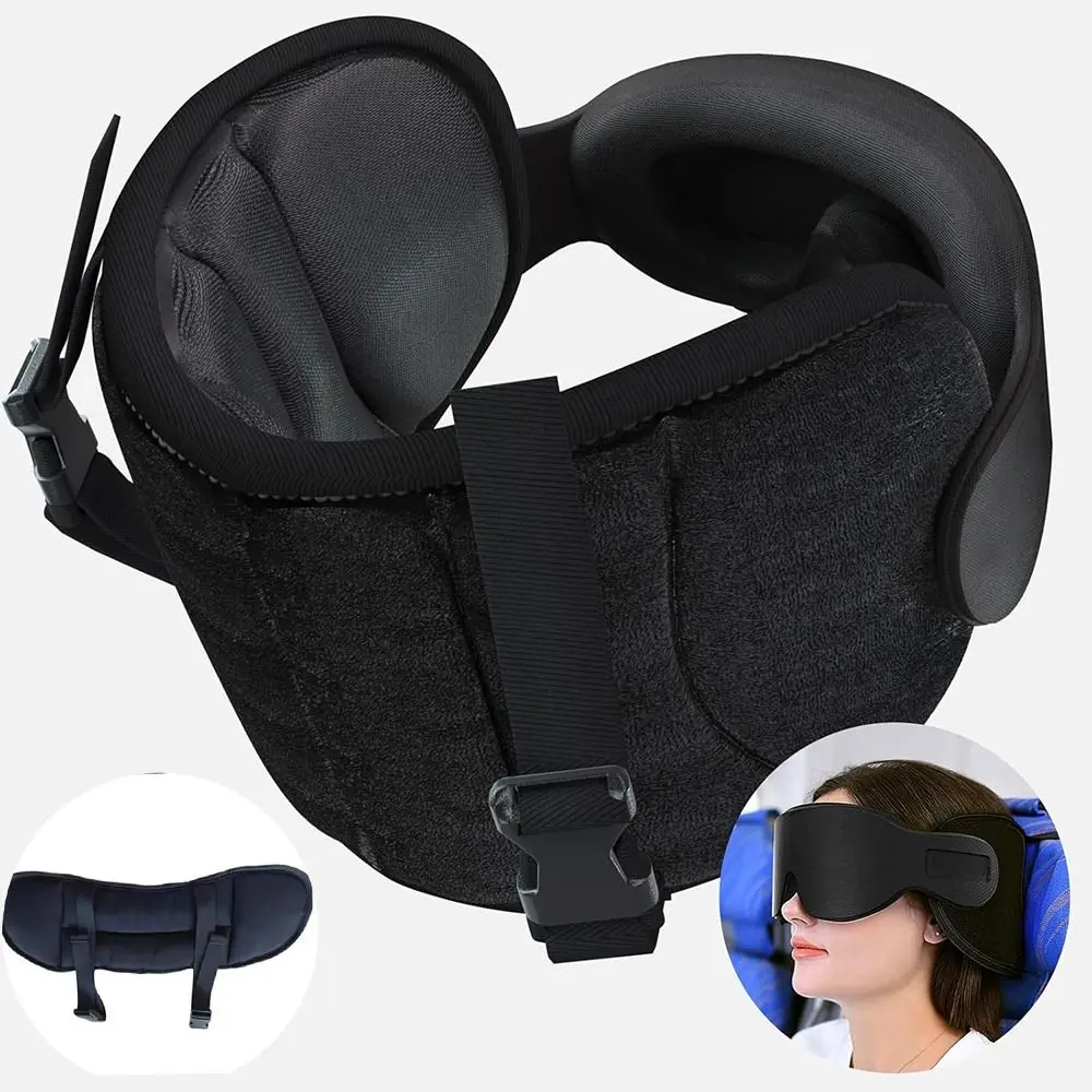 New 3D Contoured Travel Pillow Adjustable Zero Eye Pressure Eye Cover Comfort Soft Sleeping Mask Travel