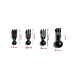 For Gopro Hero Insta360 Action Camera Accessories Adapter With 13mm 15mm 17mm 25mm Aluminum Ball Head Mount