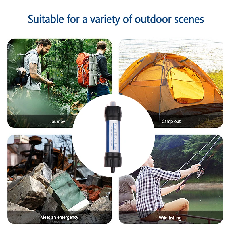 Outdoor Mini Water Filter Straw Water Purification For Survival Or Emergency Supplies Portable Water Purifier For Storm